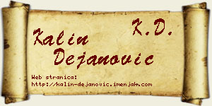 Kalin Dejanović vizit kartica